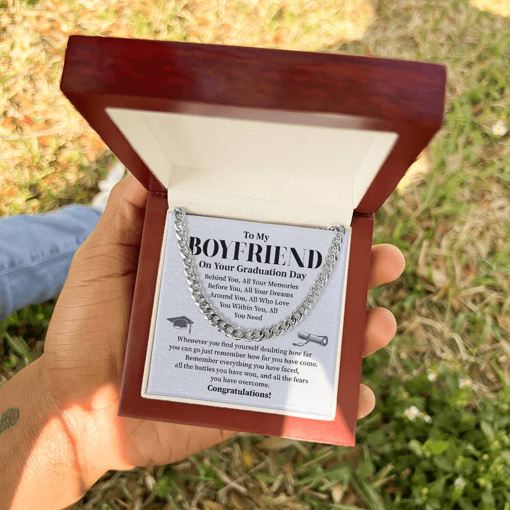 To My Boyfriend Graduation Necklace – Inspirational Gift