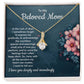 Beloved Mom Necklace Gift from Daughter with Message Card