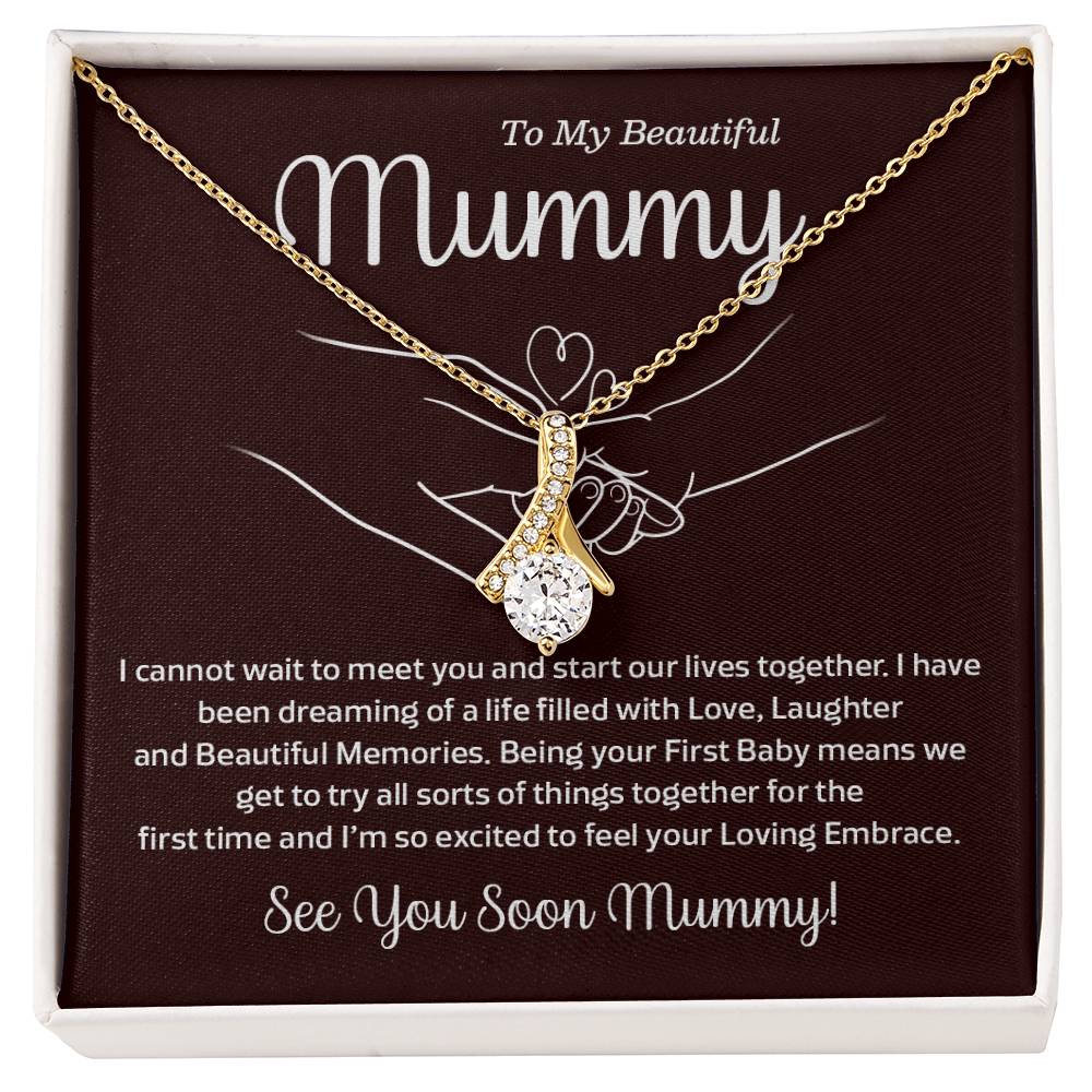 To My Mummy Necklace – Baby Bump Gift for First Baby