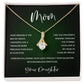 Mom Necklace from Daughter – Wisdom & Gratitude Gift with Message Card