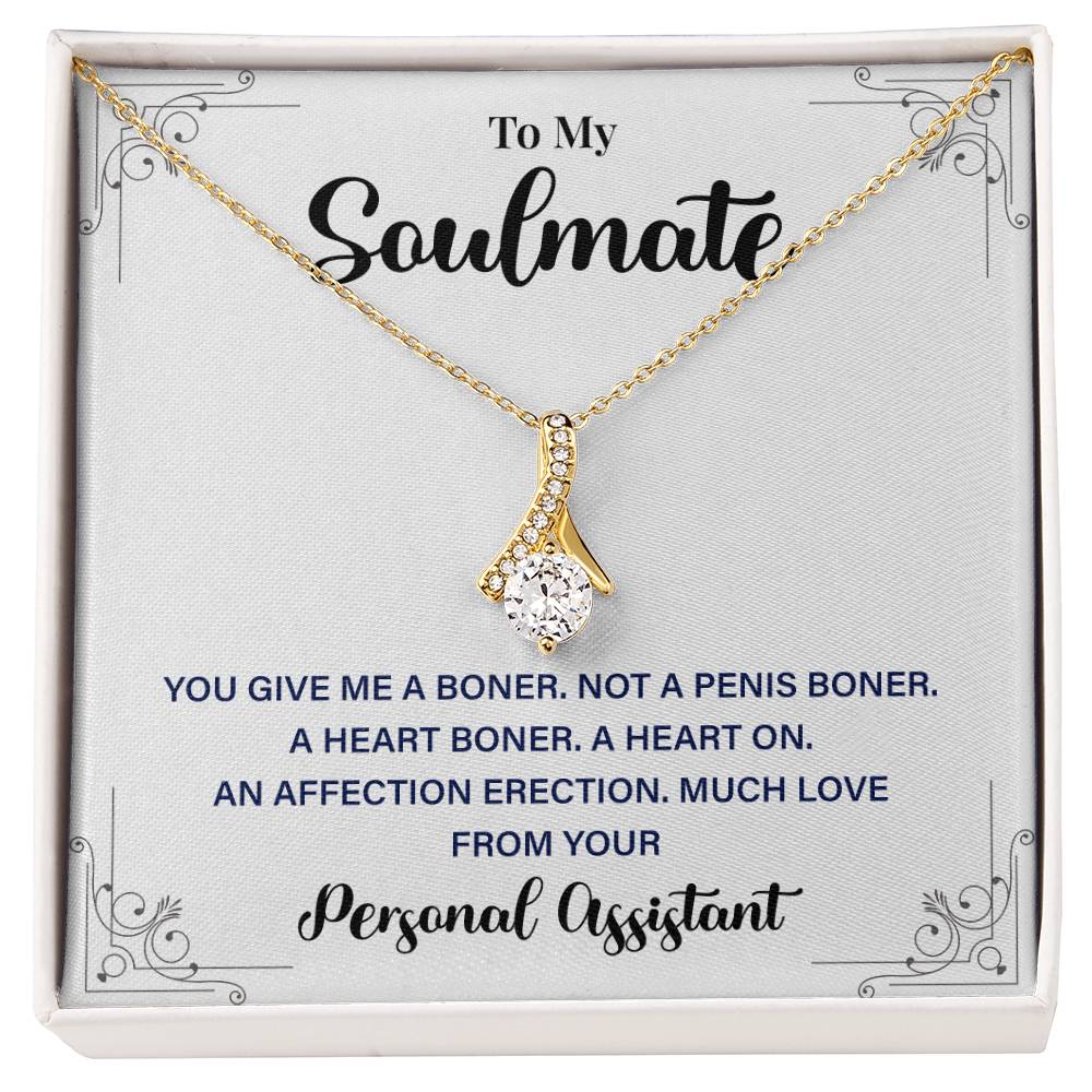 Funny Gift from Personal Assistant Soulmate Necklace