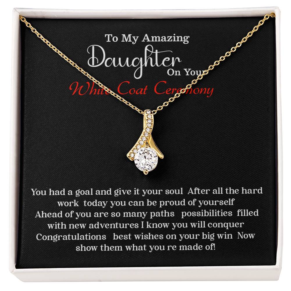 White Coat Ceremony Necklace – Gift for Daughter from Parents