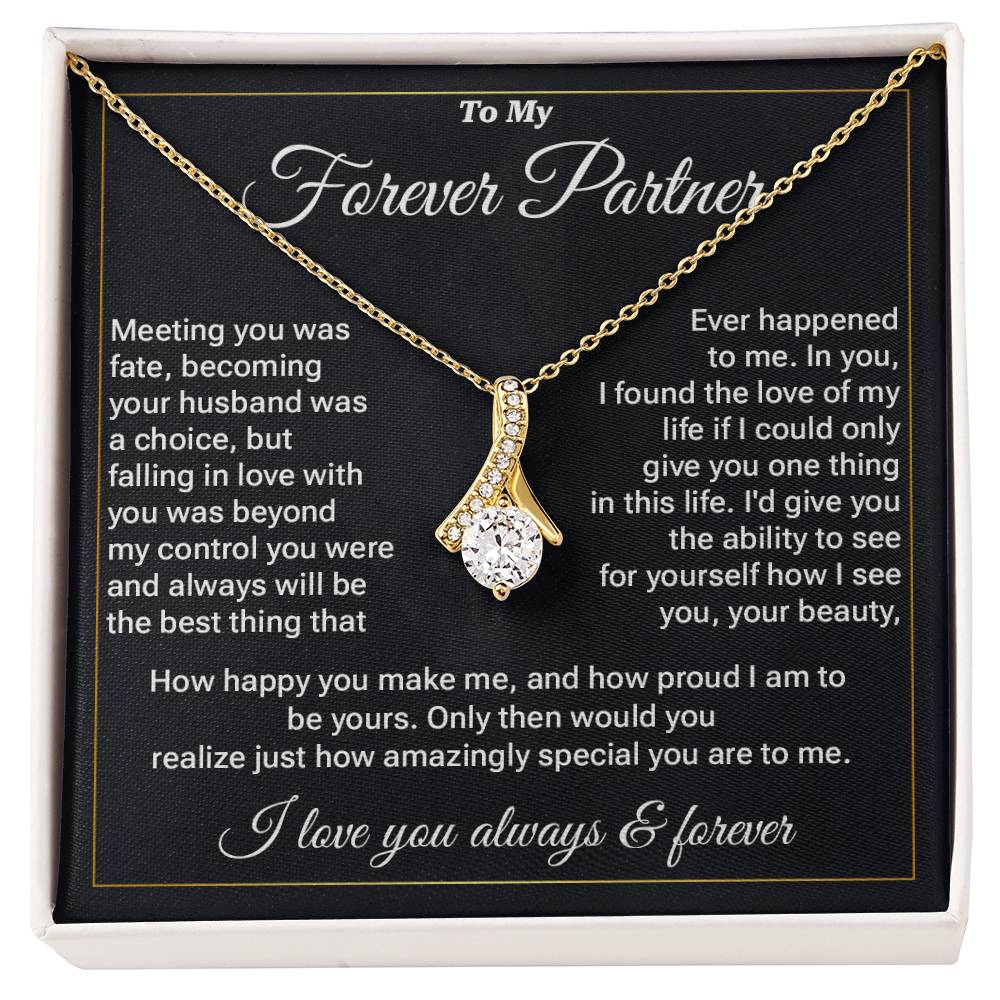 Forever Partner Necklace Gift – Message Card Box