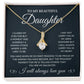To My Daughter Necklace Gift – Emotional Message Card from Dad