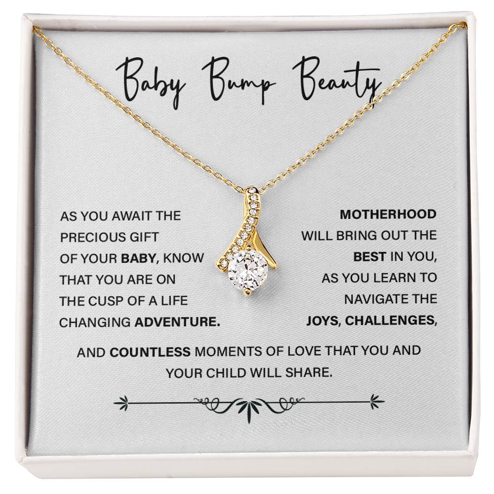 Baby Bump Beauty, Inspirational Gift Necklace For Pregnant Mothers Jewelry For Mom-to-be, Celebrating Motherhood Sentimental Pregnancy Necklace Necklace For Mother’s Pregnancy Journey Sentimental Necklace Gift Pregnancy Adventure Necklace Gift