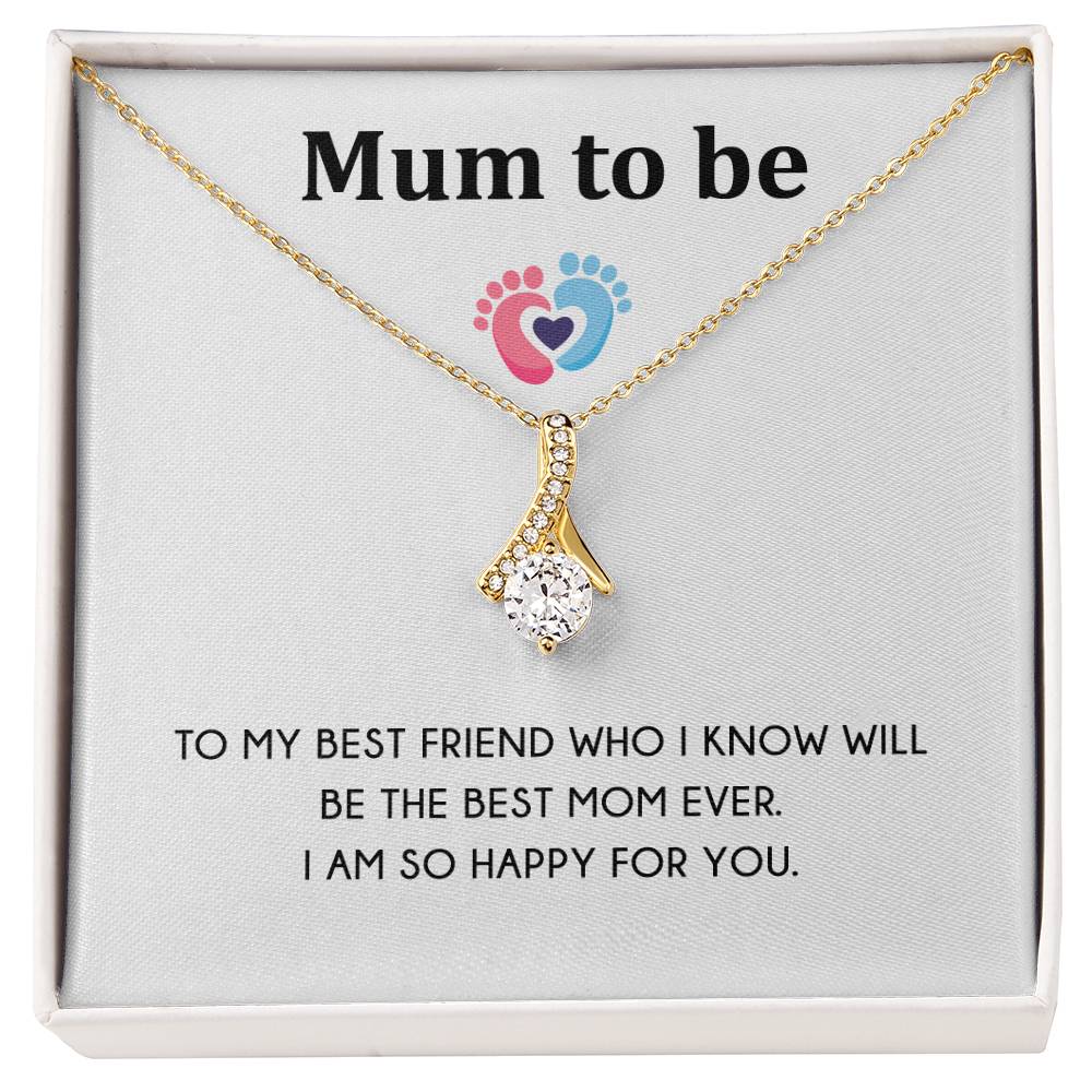 Gift for Expecting Best Friend – Mum To Be Necklace with Sweet Note