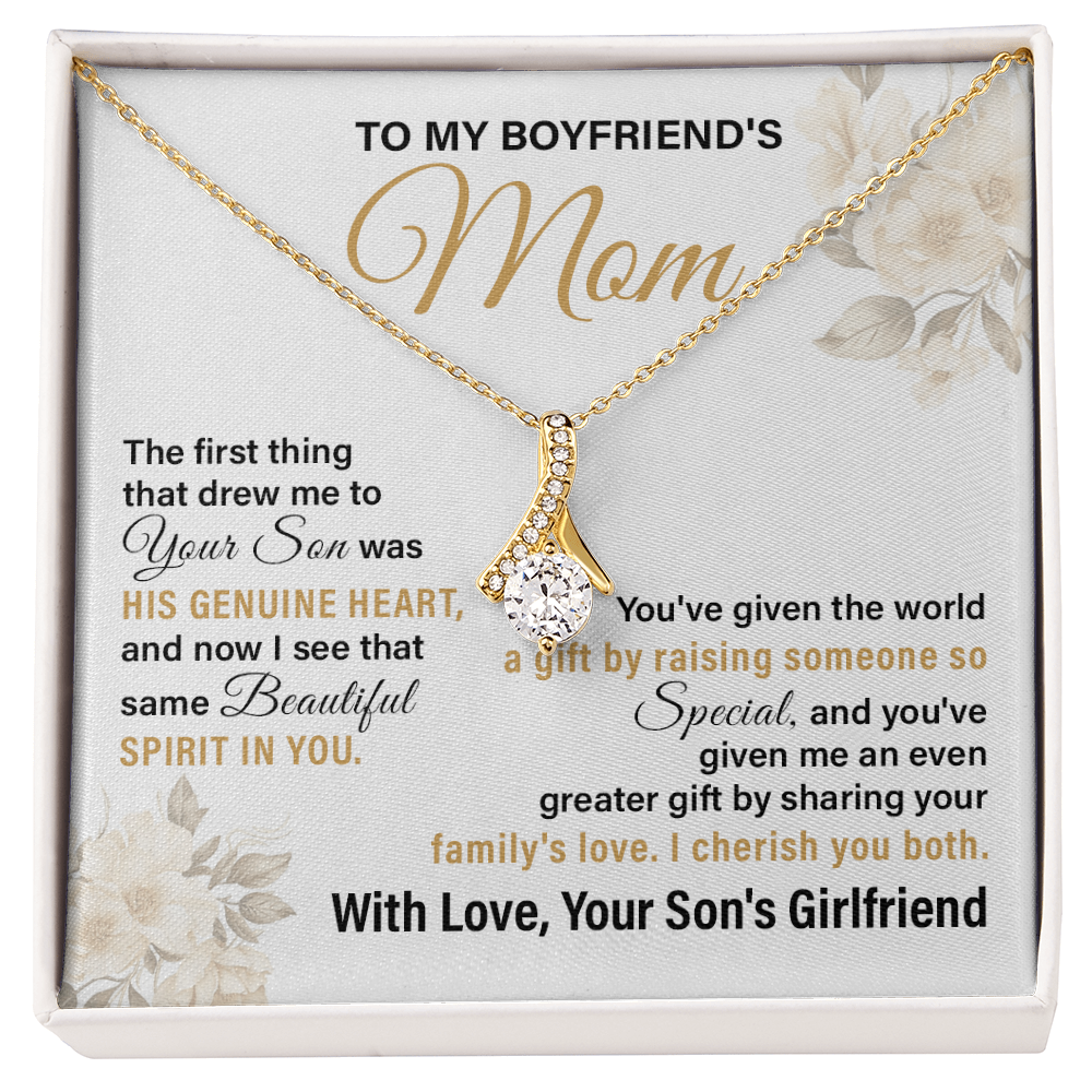 To My Boyfriend's Mom – Appreciation Gift for Future Mother-in-Law Necklace Gift from Girlfriend