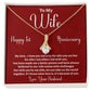 1st Anniversary Gift for Wife from Husband Necklace with Message Card