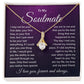 Soulmate Love Knot Necklace Purple Galaxy Message Card Gift