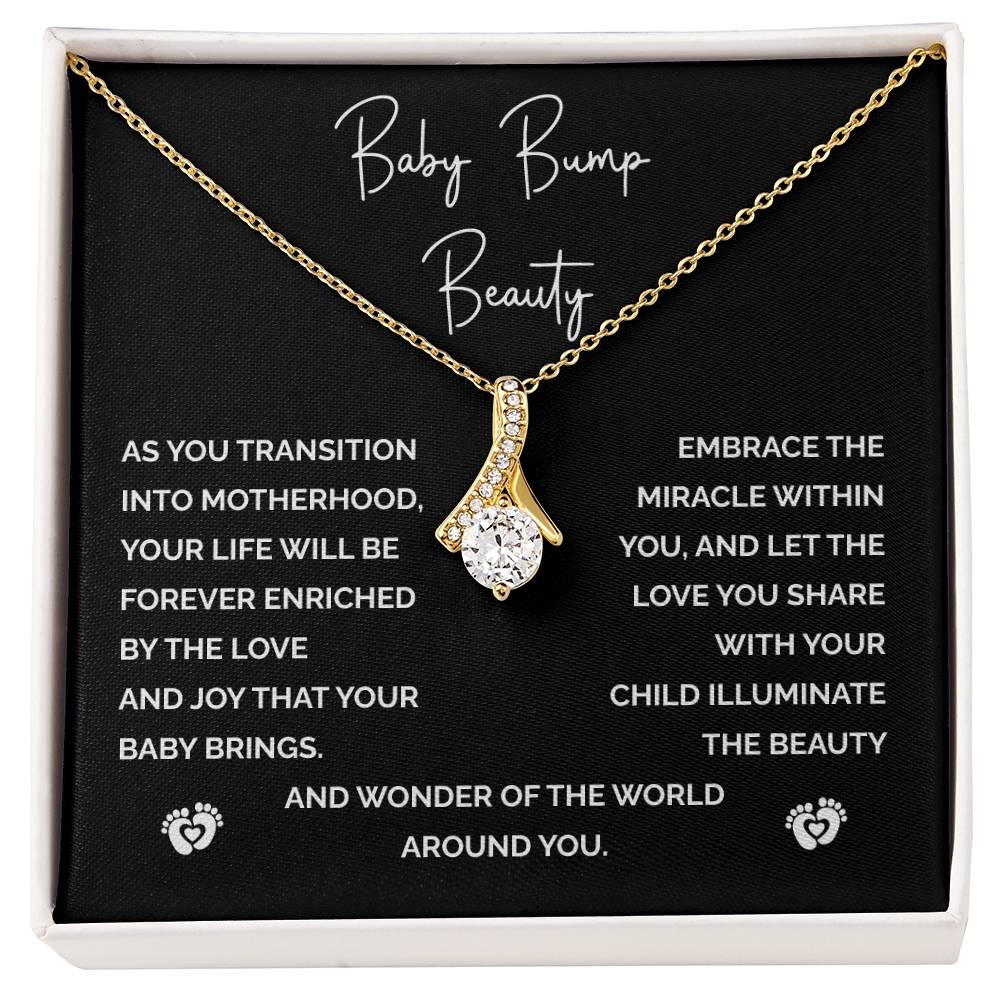 Baby Bump Beauty, Best Necklace Gift For Expecting Mother Necklace With Heartfelt Message Thoughtful Necklace Gift For New Mom Best Mother’s Day Necklace Gift For Mom-to-be Pregnancy Journey Necklace Gift Thoughtful Gift Necklace