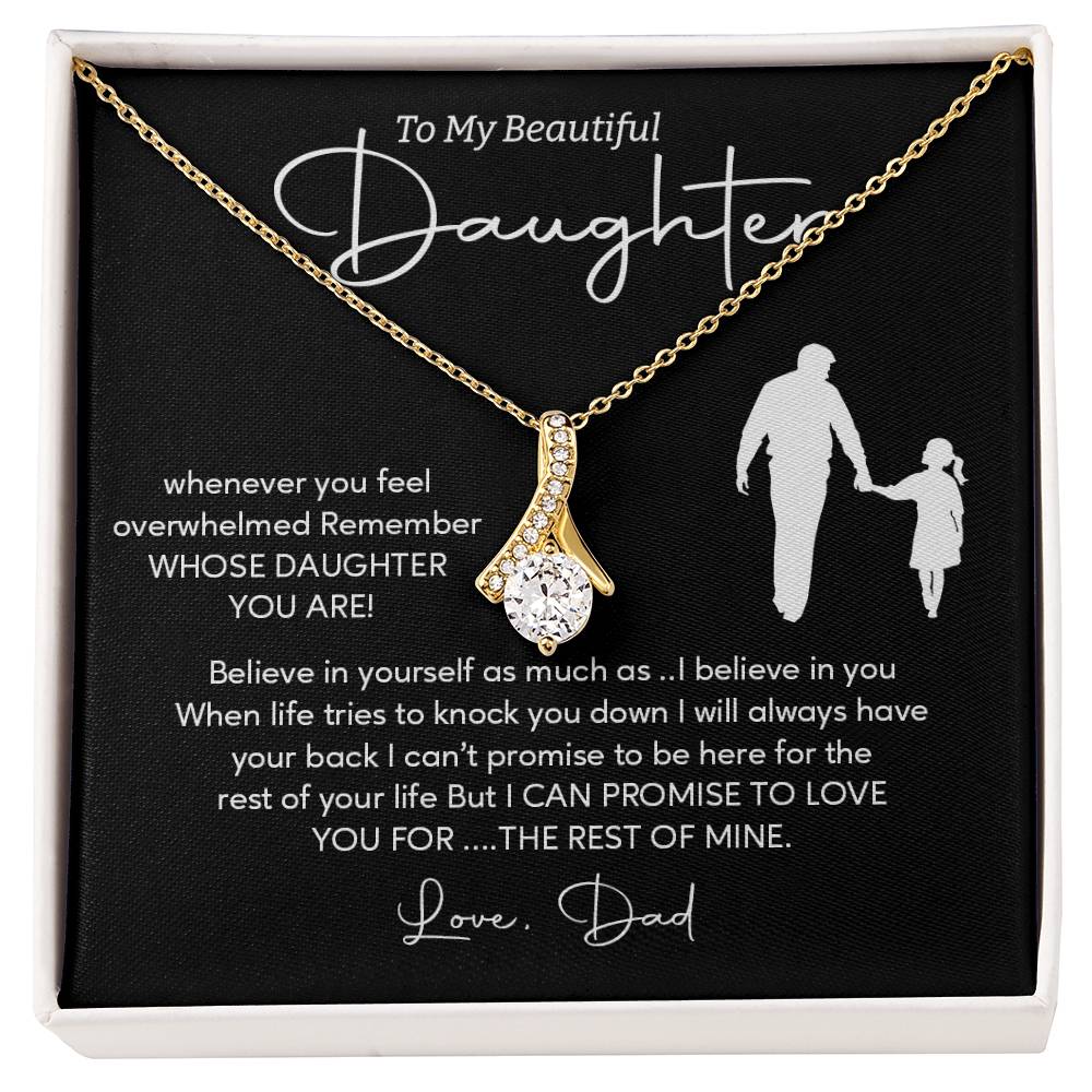 To My Daughter Necklace from Dad – Rest of Mine Love Message