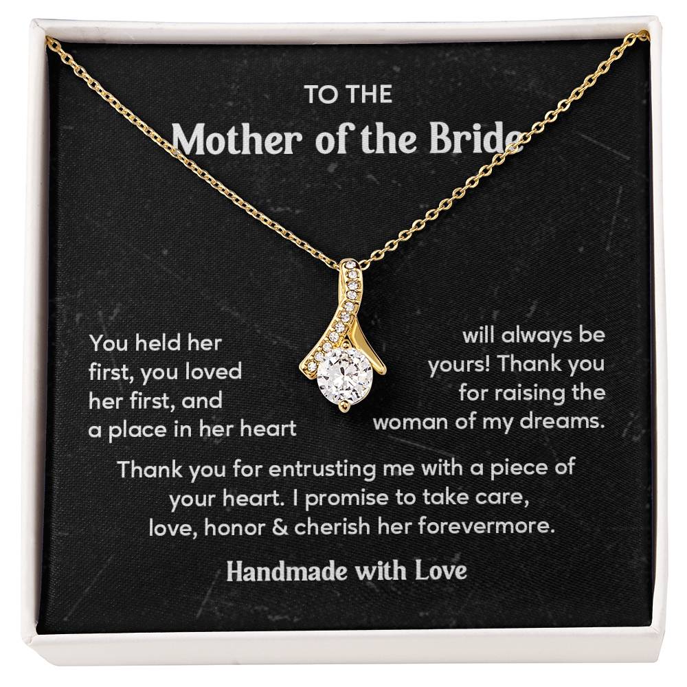 To The Mother Of The Bride Elegant Jewelry For Family Connection Thoughtful Necklace Loving Pendant With Message Elegant Pendant For A Mother’s Love Thank You Pendant Beautiful Necklace For A Special Connection Heartfelt Necklace For Her