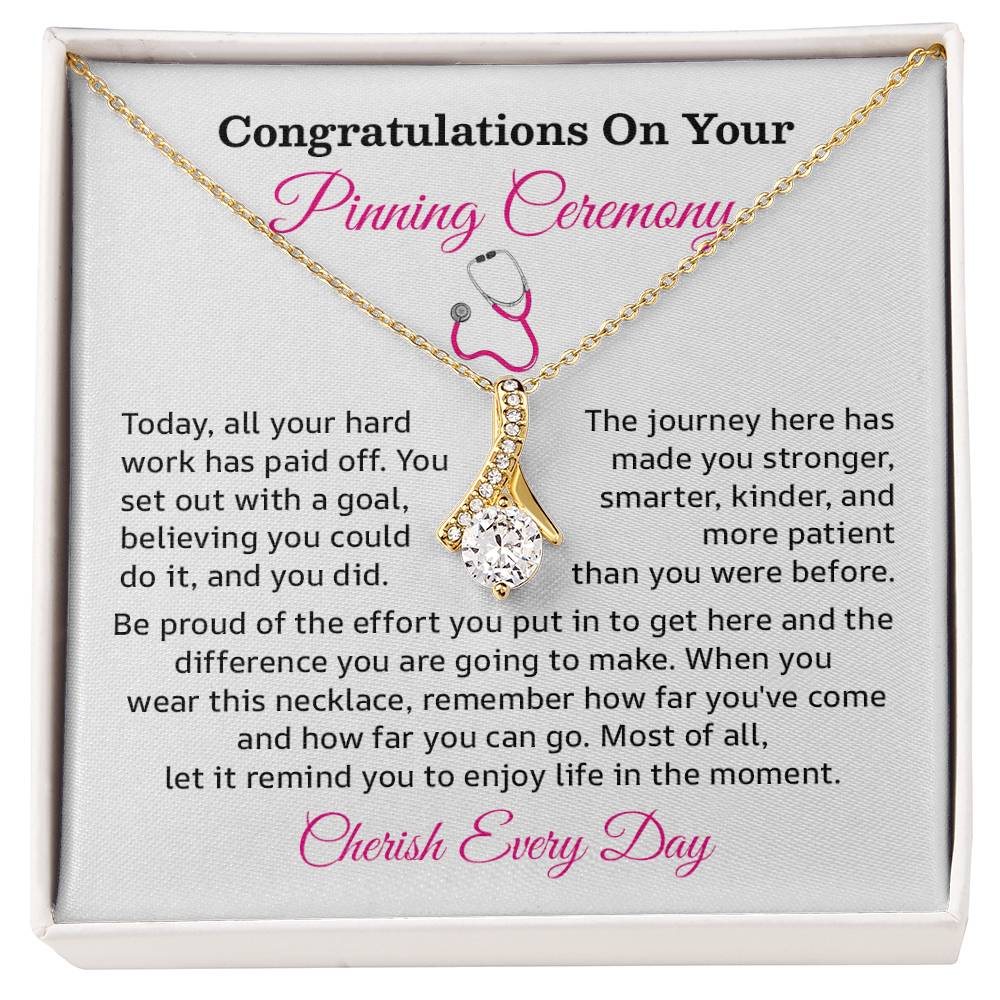 Congratulations On Your Pinning Ceremony Necklace Pinning Ceremony Necklace Gift Congratulations Pinning Ceremony Jewelry Strength And Growth Necklace Gift Pinning Ceremony Milestone Necklace Pinning Ceremony Graduation Necklace Gift