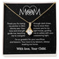 Mom Necklace Gift from Child with Message Card