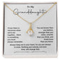 To My Granddaughter Necklace Gift – Always in My Heart Message