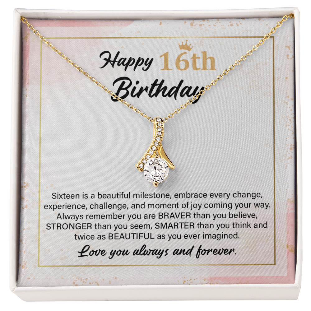 16th Birthday Necklace For Girls, Happy Sweet Sixteen