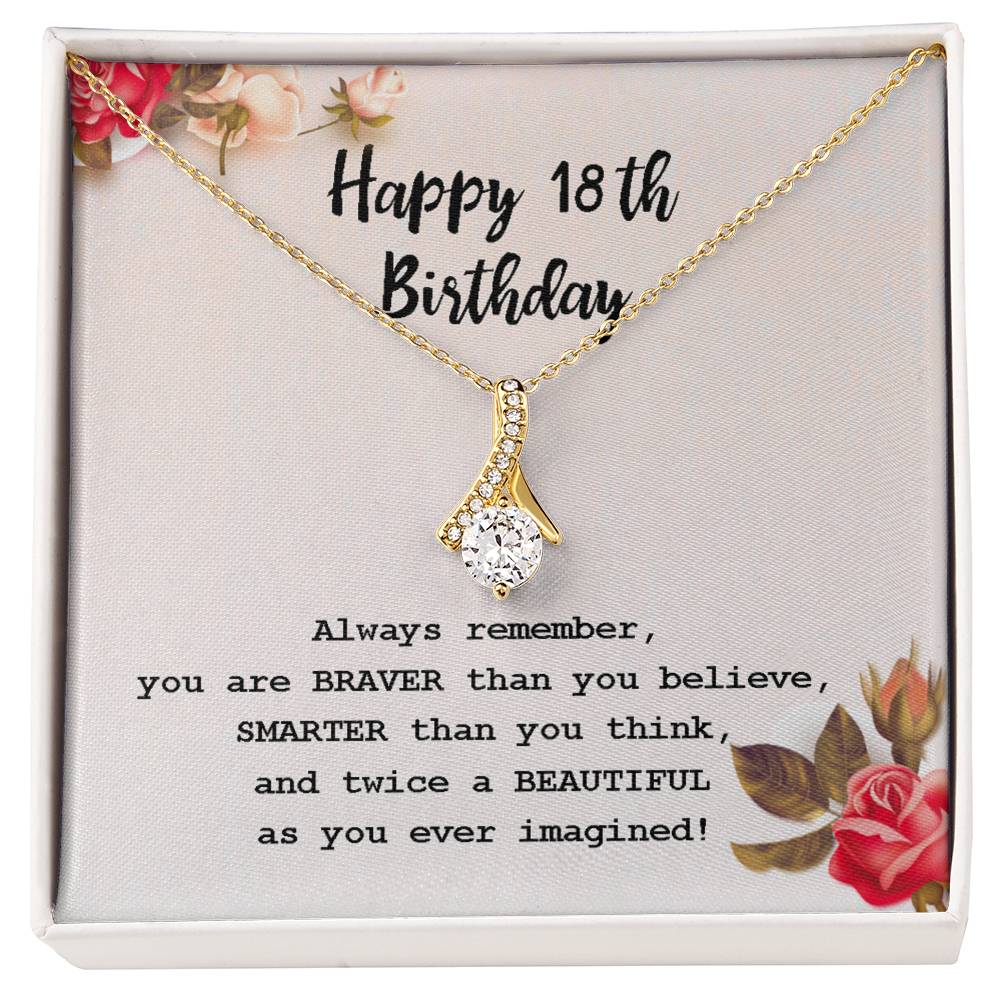 18th Birthday Gift Necklace – Elegant CZ Pendant