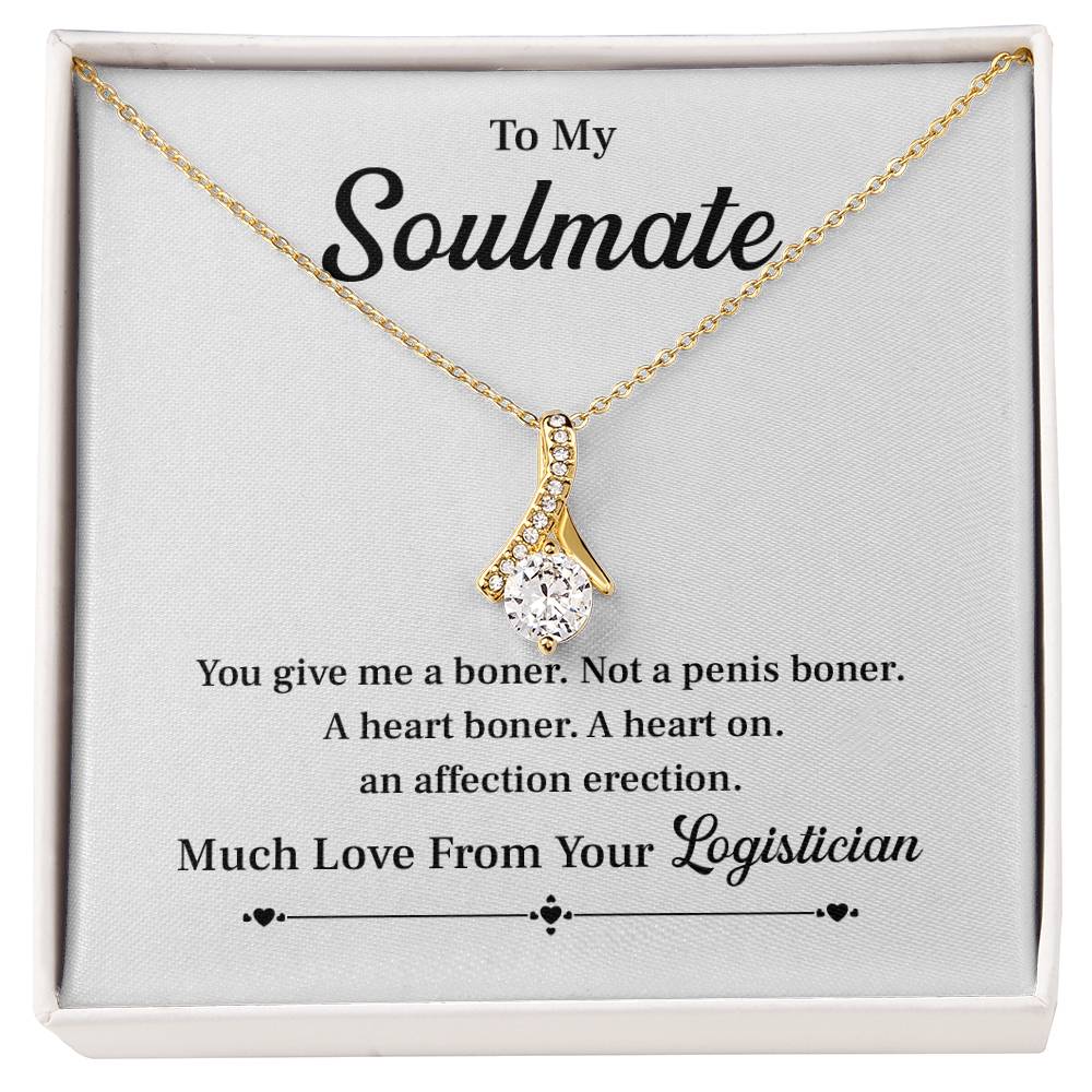 Funny Soulmate Necklace from Logistician