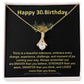 30th Birthday Pendant Necklace for Her – Gift Box & Card