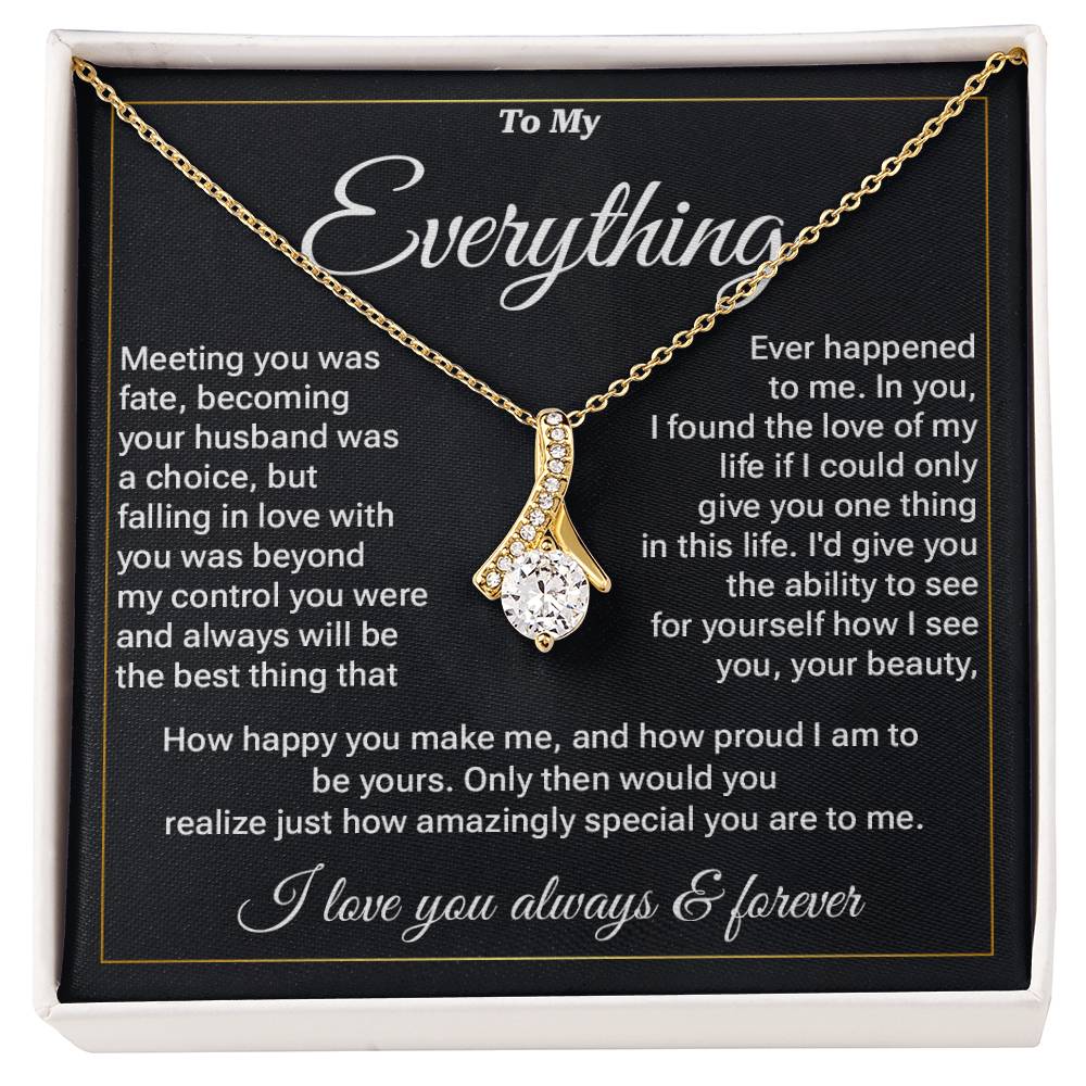 To My Everything Necklace Gift – Message Card Box