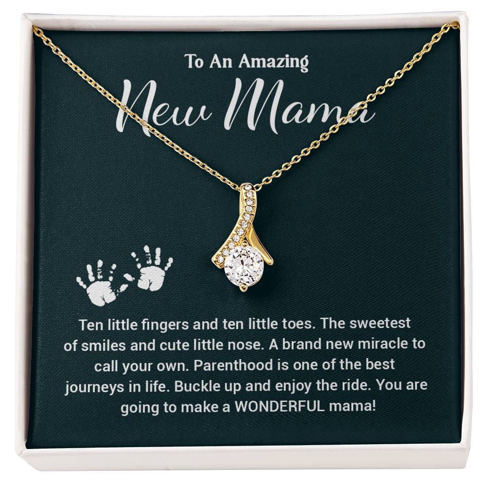 New Mama Gift Necklace – Heartfelt Message Card and Box