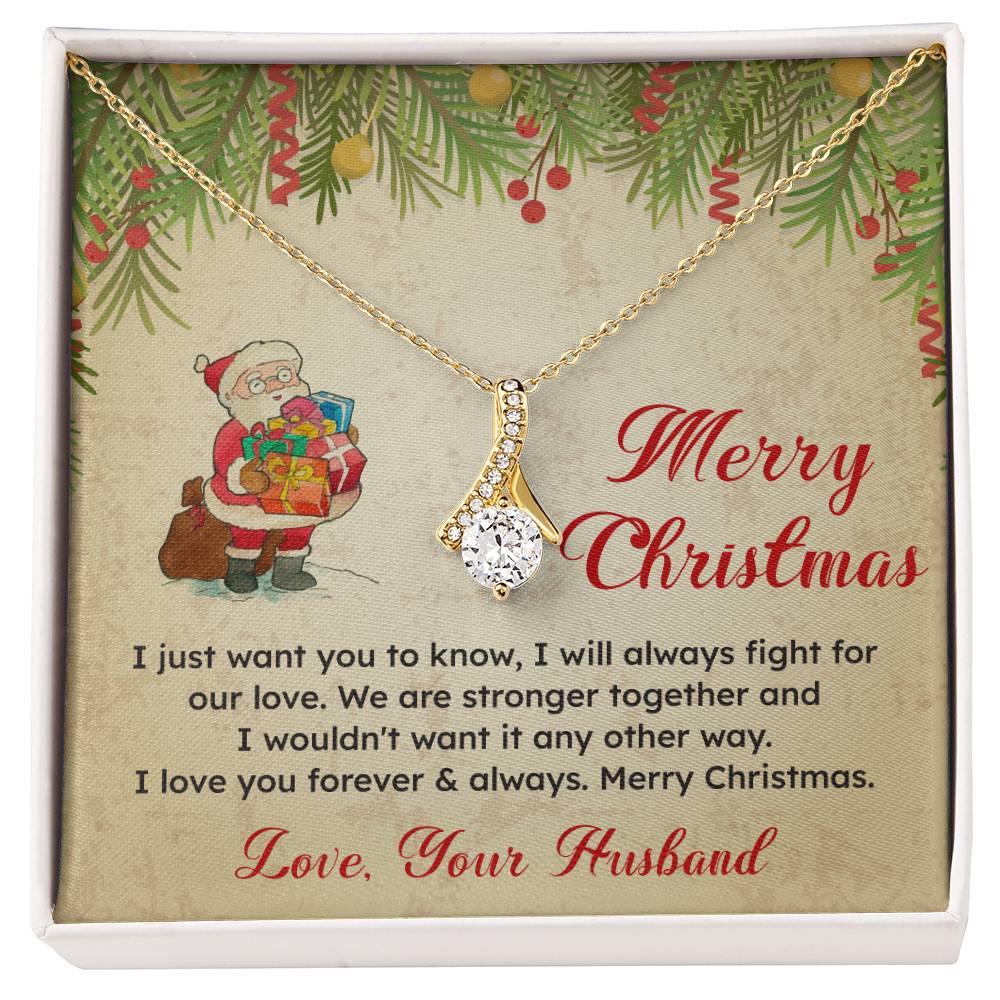 Christmas Gift for Wife from Husband Necklace with Heartfelt Message