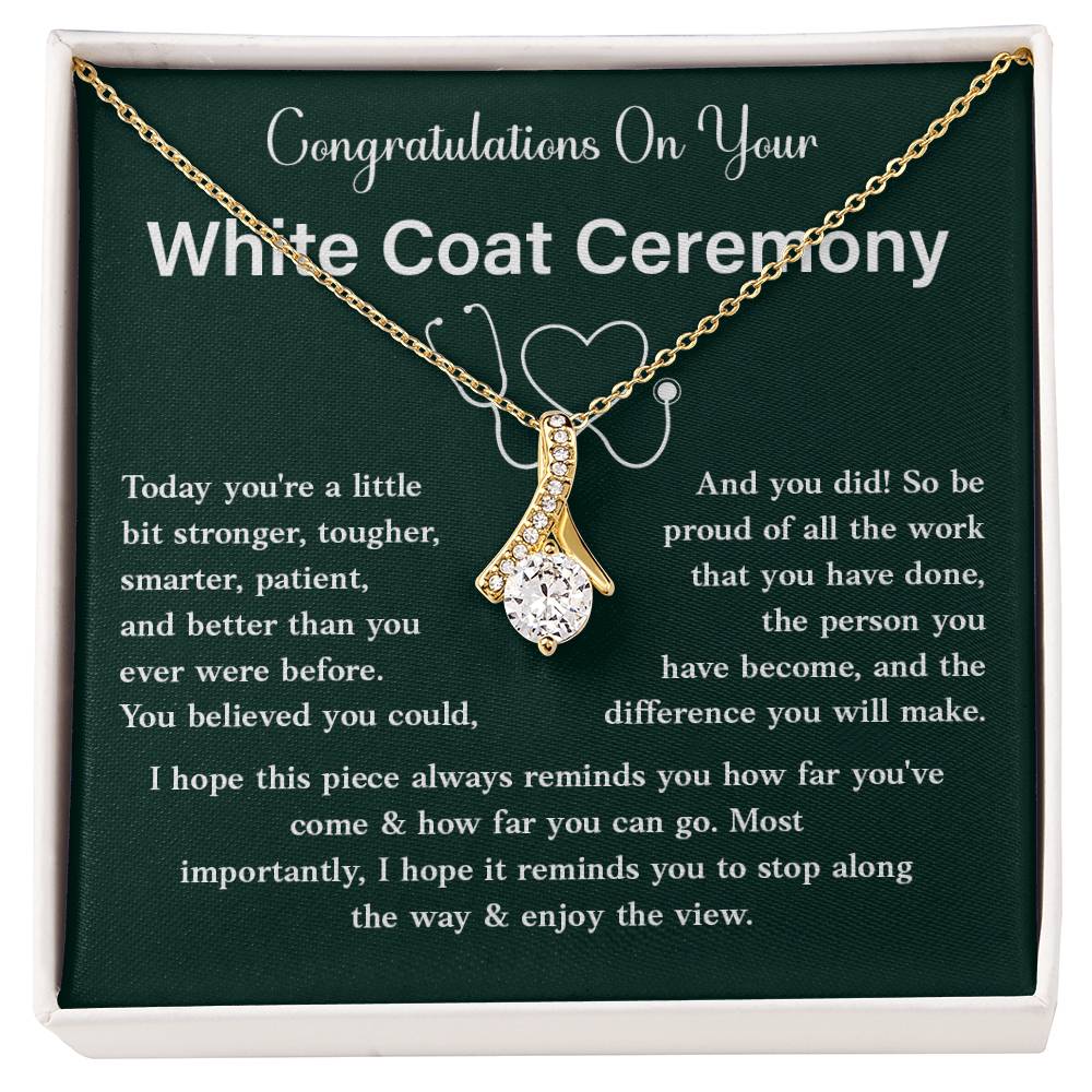 Congratulations On Your White Coat Ceremony Congratulations Necklace Stronger And Smarter Necklace Meaningful Gift For Graduates Motivational Jewelry Personal Growth Jewelry Best Wishes Necklace Enjoy The View Necklace