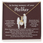 Memorial Necklace for Loss of Mother – Sympathy Gift with Message Card