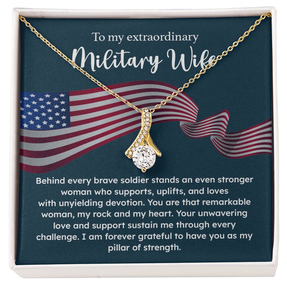 Gift for Military Wife with Message Card from Husband
