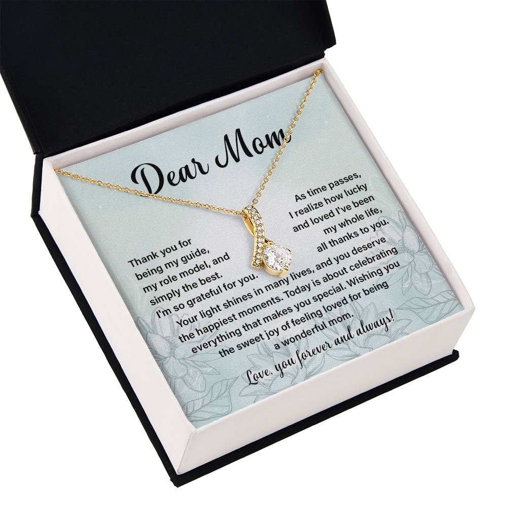 Dear Mom, Guide Pendant For Her Heartfelt Necklace For Love Role Model Jewelry For Mom Thank You Gift Sentimental Necklace Sweet Gift For A Special Woman Appreciation Necklace For Her Thoughtful Gift Sentimental Pendant