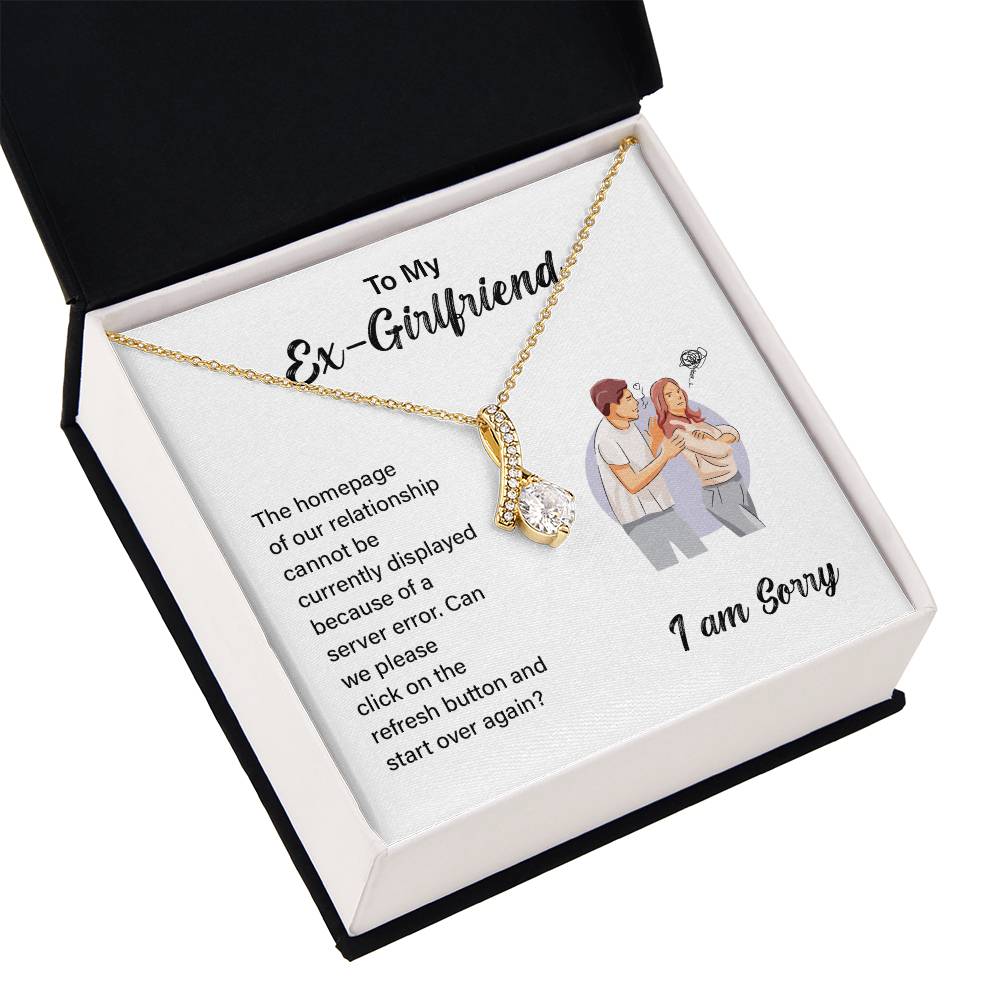 Funny Ex-Girlfriend Apology Necklace with Gift Card