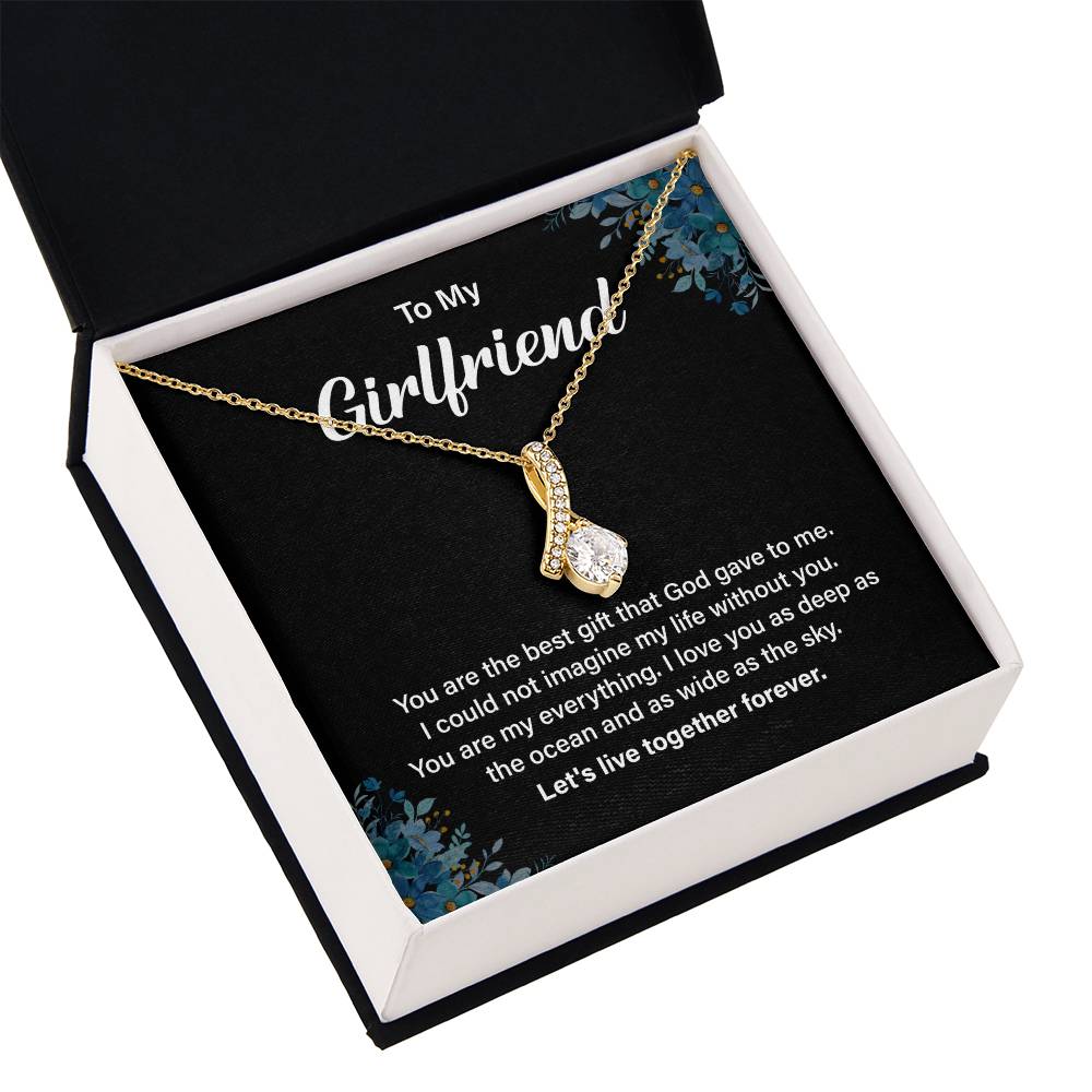 Girlfriend Gift Necklace with Heartfelt Message Card