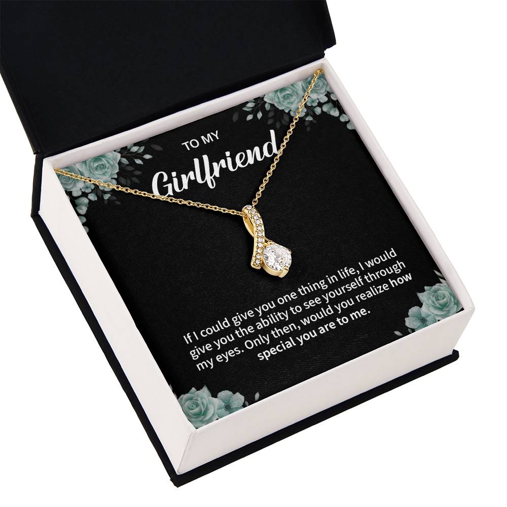 To My Girlfriend Necklace – Jewelry Gift with Message Card