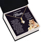 Mom Necklace Gift from Child – I Love You Message Card