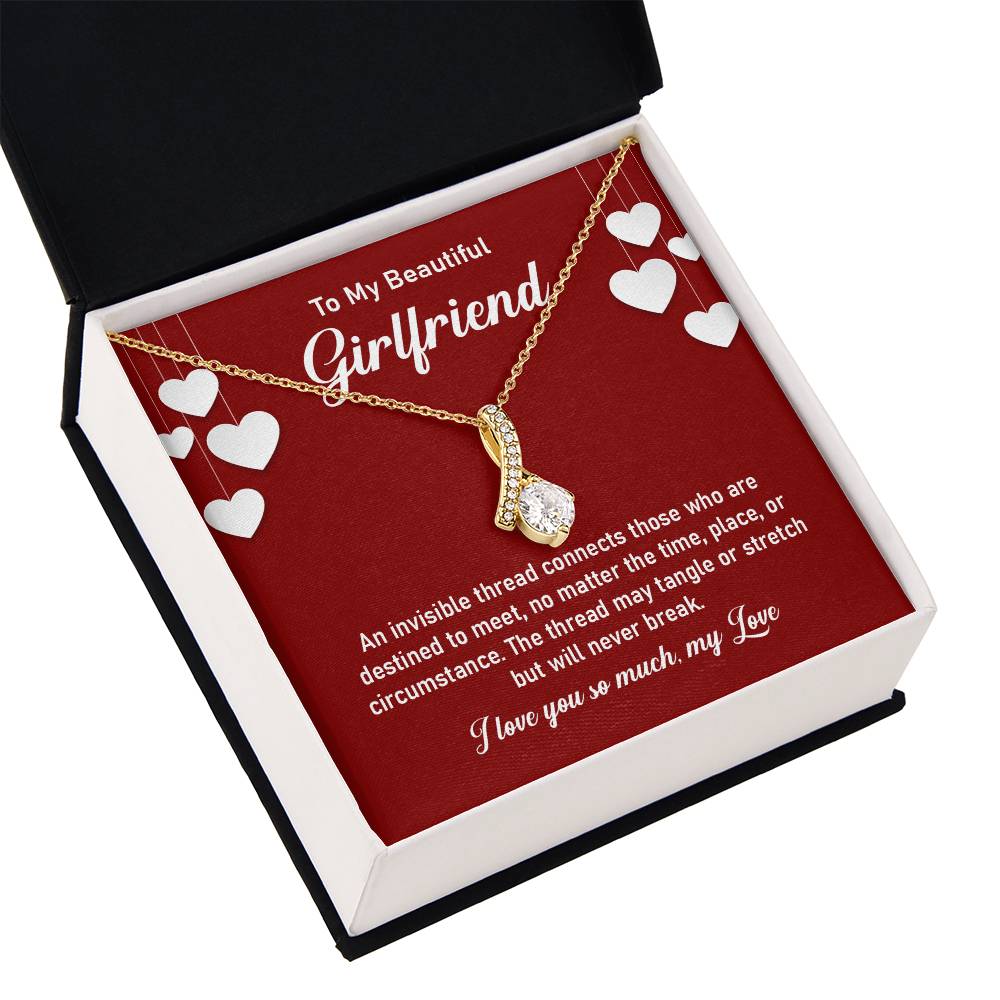 Beautiful Girlfriend Love Necklace with Message Card