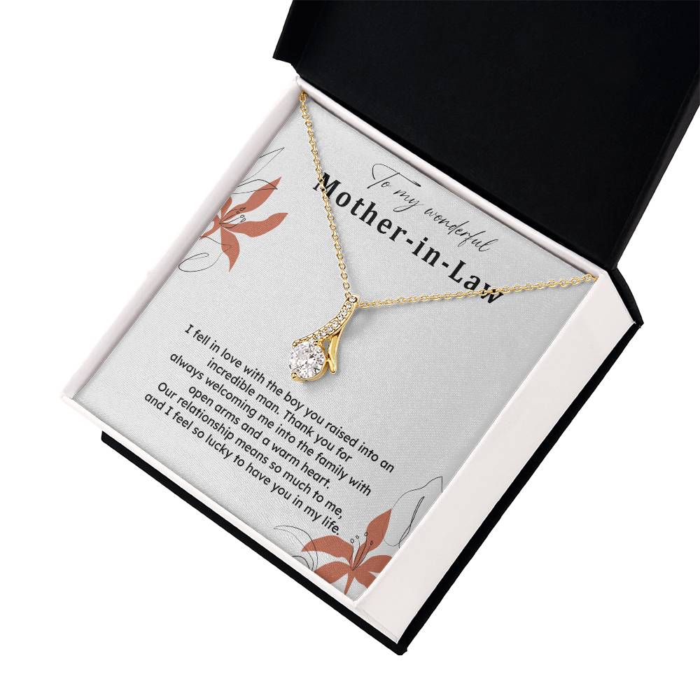 To My Wonderful Mother-in-law Necklace Mother-in-law Necklace Gift Thank You Gift For Mother-in-law Sentimental Mother-in-law Jewelry Jewelry For Mother-in-law Emotional Gift For Mother-in-law Meaningful Gift For Mother-in-law Mother Sentimental Jewelry