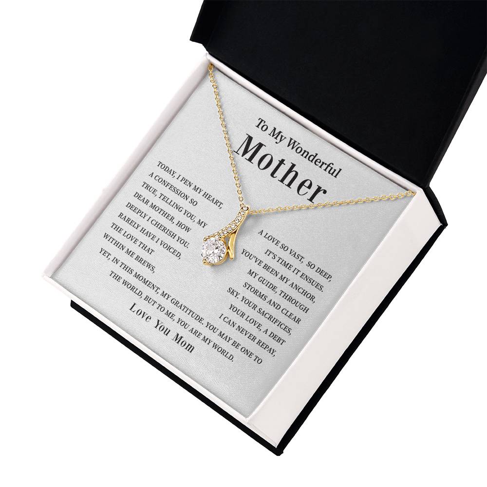 To My Wonderful Mother Love You Forever Mom Necklace Wonderful Mother Necklace Gift Unique Gift For Mother-child Bond Meaningful Gift For Mom Special Occasion Gift For Mom Unique Family Bond Necklace Spiritual Bond With Mom Necklace