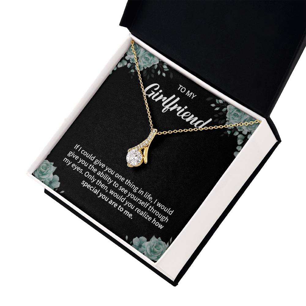 To My Girlfriend Necklace – Jewelry Gift with Message Card