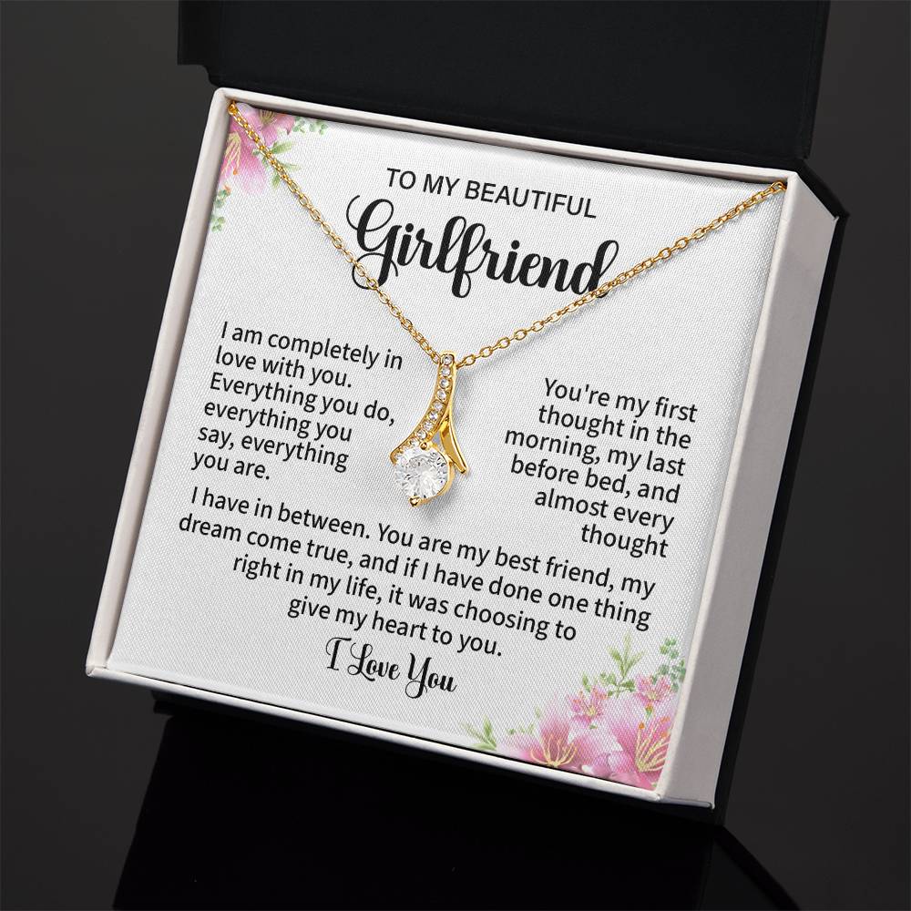 Romantic Girlfriend Necklace Gift with Message Card