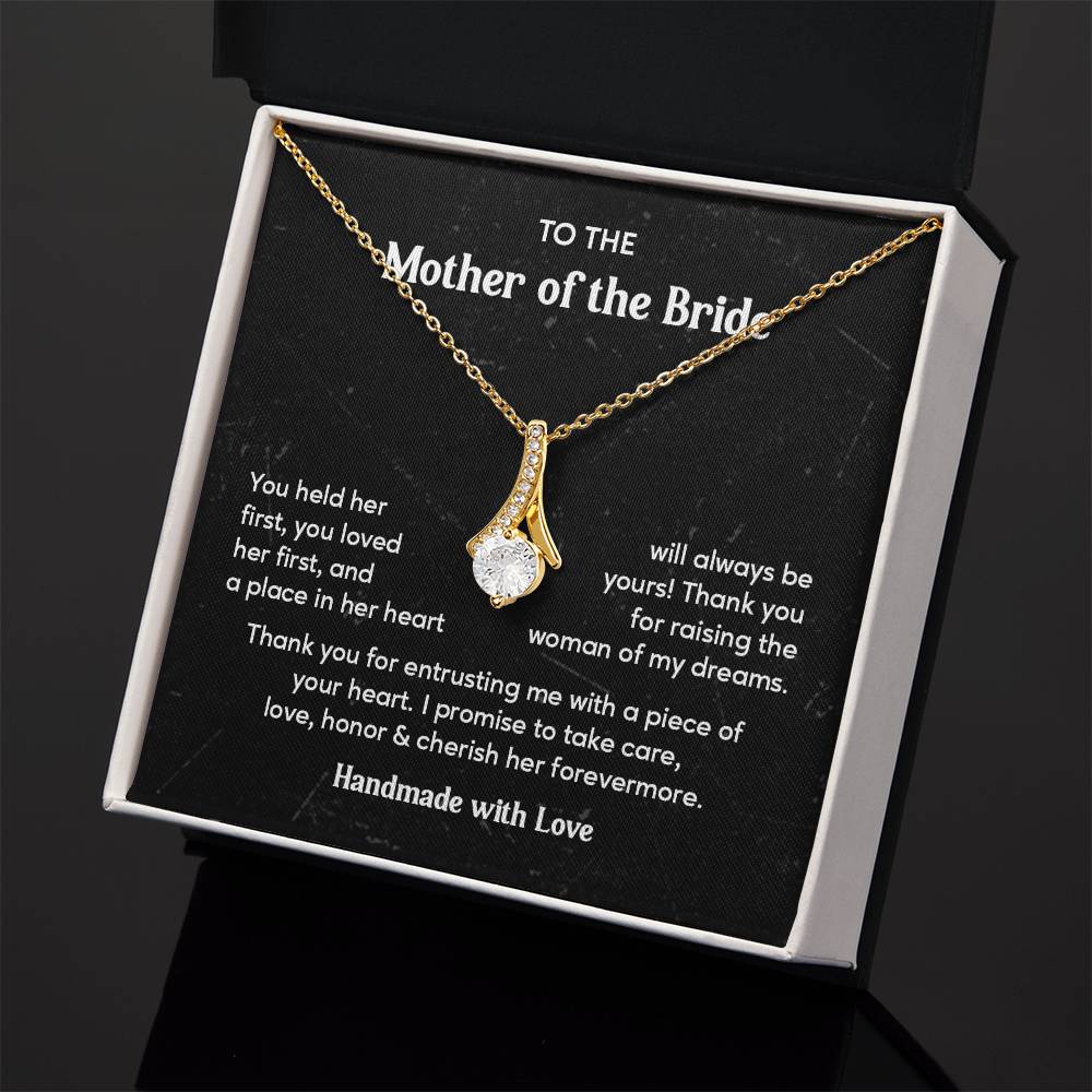 To The Mother Of The Bride Elegant Jewelry For Family Connection Thoughtful Necklace Loving Pendant With Message Elegant Pendant For A Mother’s Love Thank You Pendant Beautiful Necklace For A Special Connection Heartfelt Necklace For Her