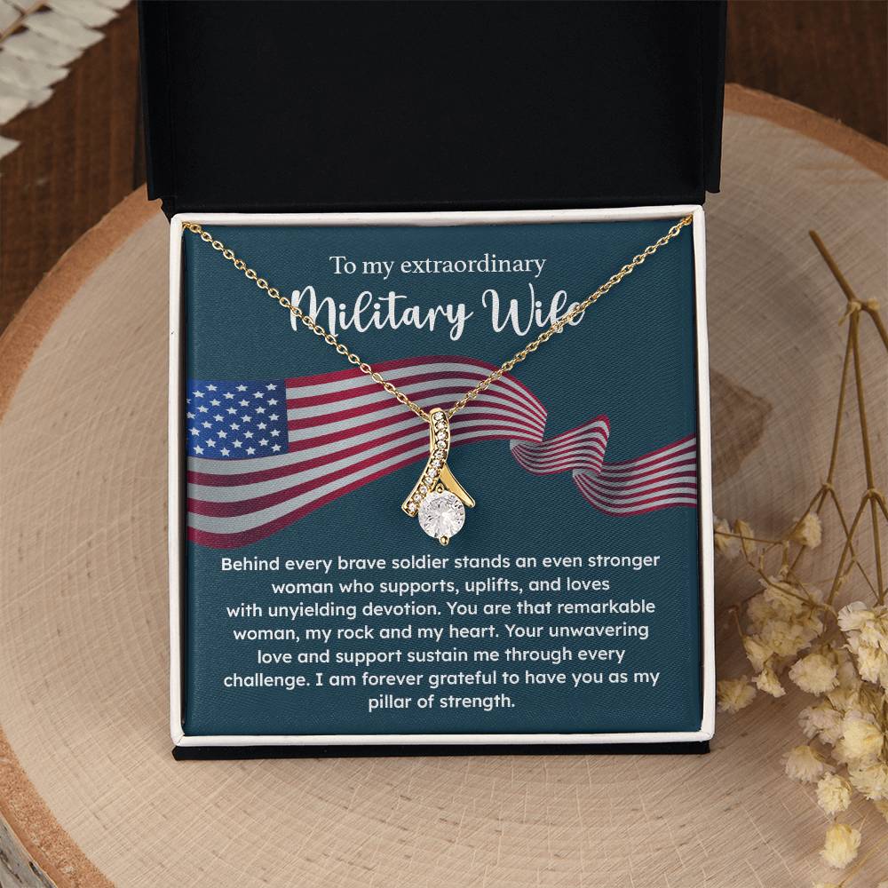 Gift for Military Wife with Message Card from Husband