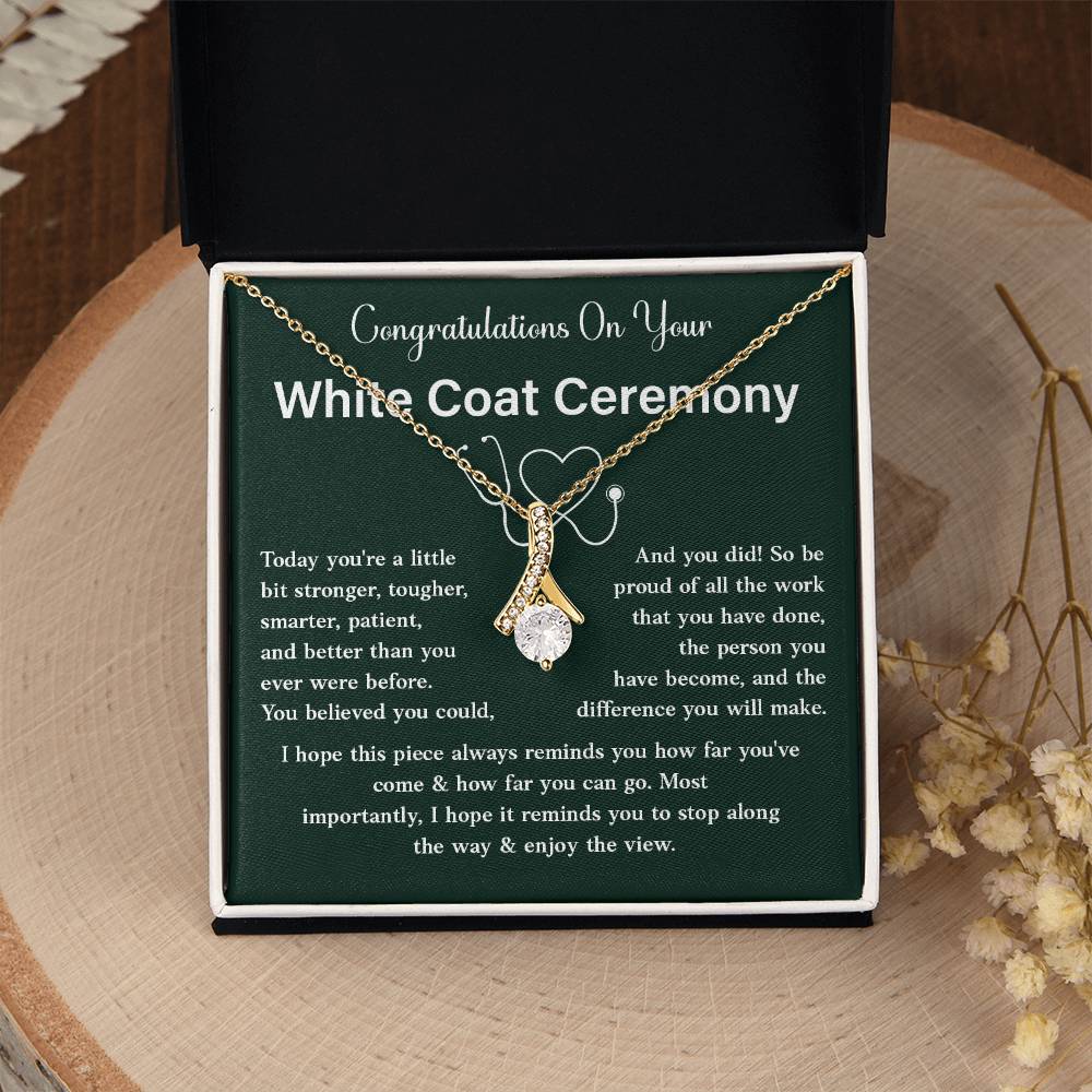 Congratulations On Your White Coat Ceremony Congratulations Necklace Stronger And Smarter Necklace Meaningful Gift For Graduates Motivational Jewelry Personal Growth Jewelry Best Wishes Necklace Enjoy The View Necklace