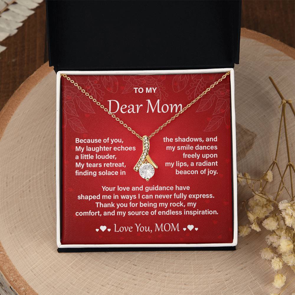 Mother Necklace Gift from Daughter Message Card