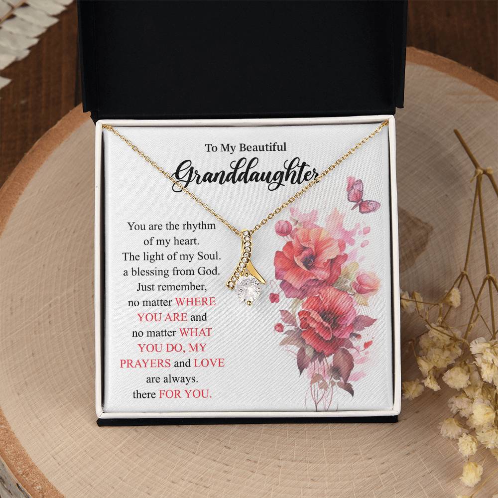 Granddaughter Necklace Gift – Blessing from God Message Box