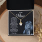 To My Niece Necklace Gift With Meaningful Message Card