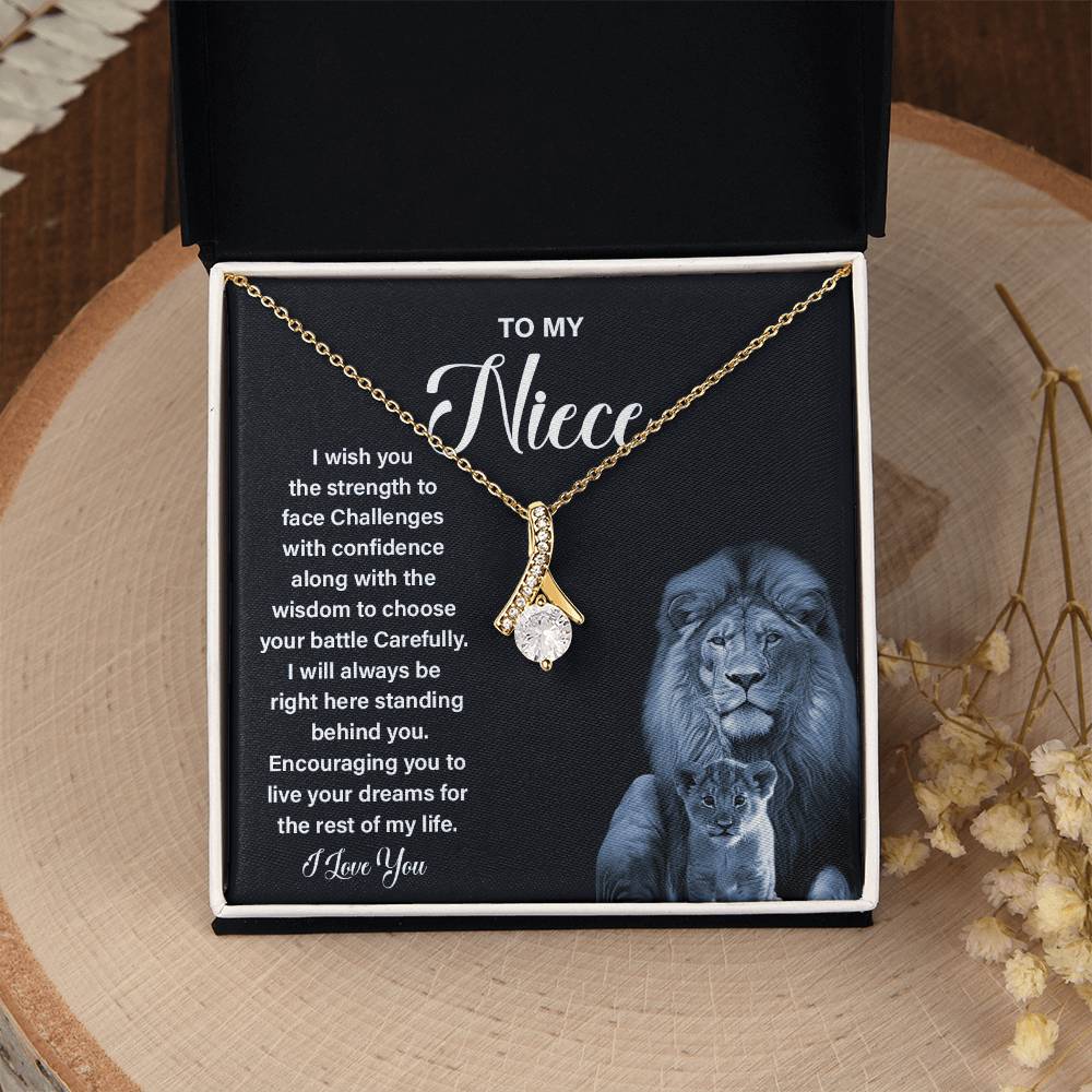 To My Niece Necklace Gift With Meaningful Message Card