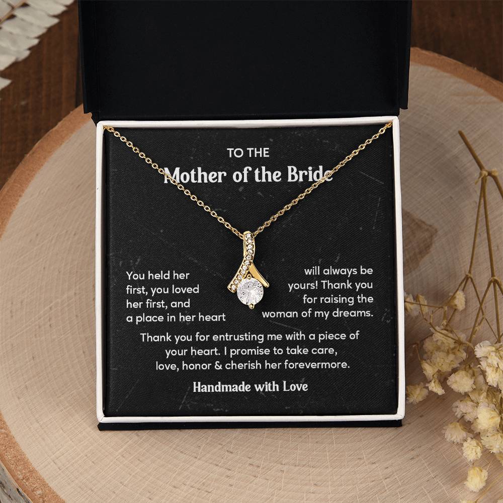 To The Mother Of The Bride Elegant Jewelry For Family Connection Thoughtful Necklace Loving Pendant With Message Elegant Pendant For A Mother’s Love Thank You Pendant Beautiful Necklace For A Special Connection Heartfelt Necklace For Her