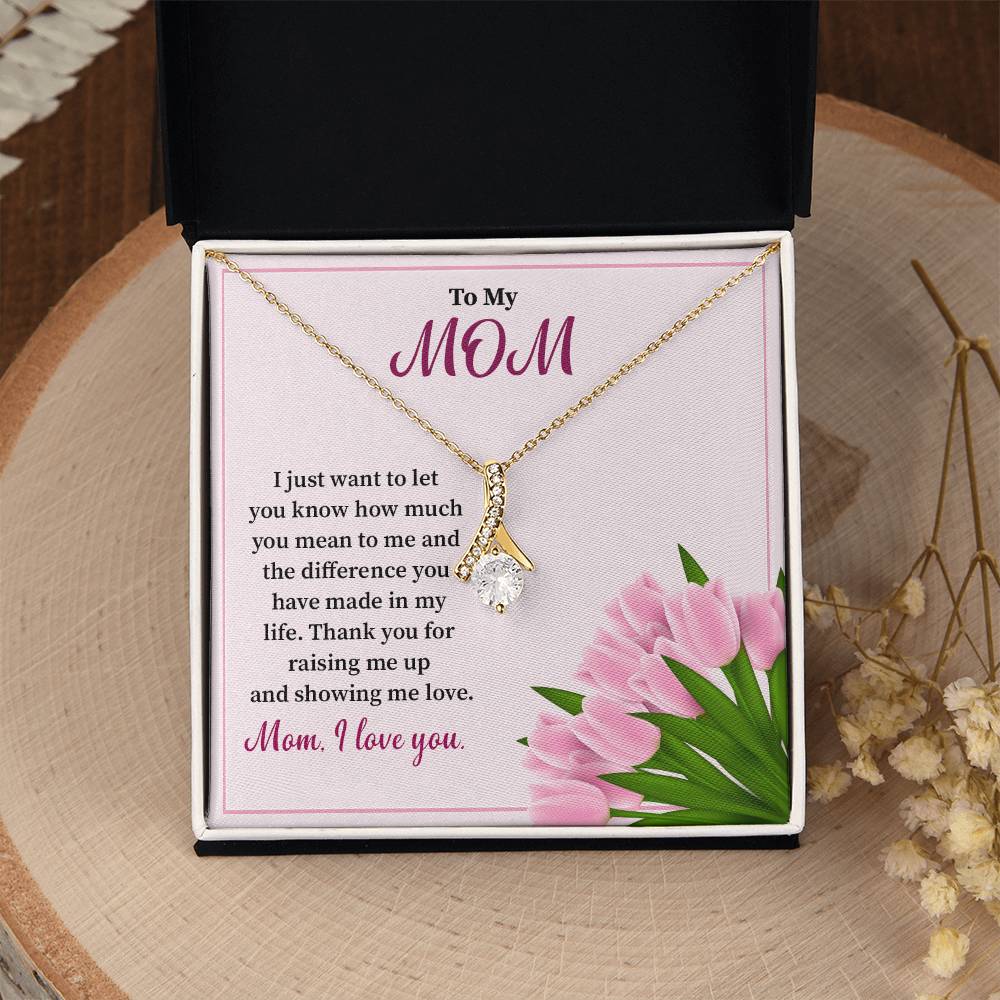 Gift for Mom from Daughter – Necklace with Message Card