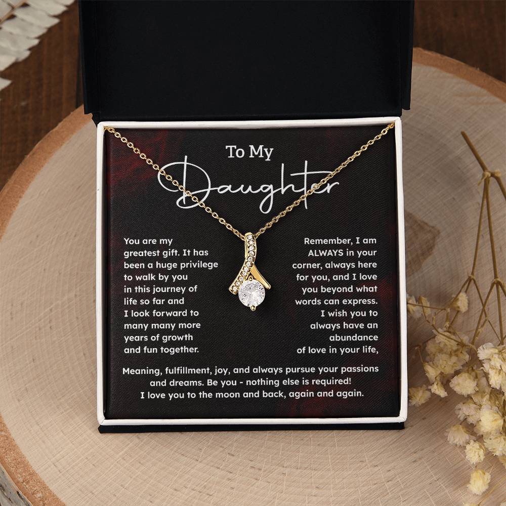 To My Daughter Necklace Gift – Love You Always Message
