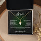 Mom Necklace from Daughter – Wisdom & Gratitude Gift with Message Card